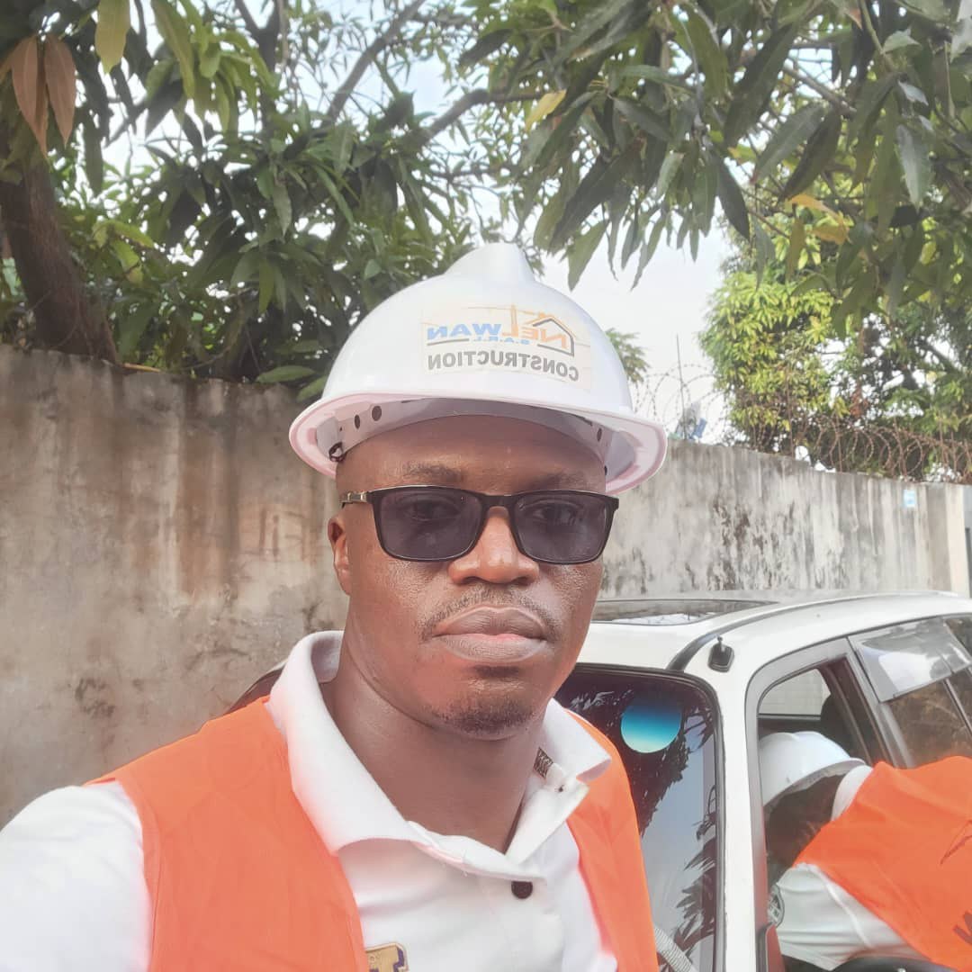Nelson Wanga sur chantier