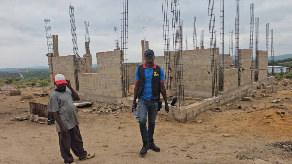 Chantier en cours à Kinshasa - équipe sur le terrain